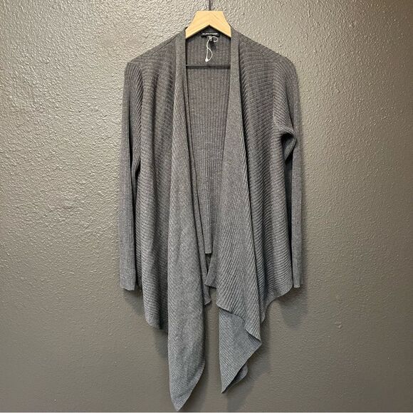 Eileen Fisher Angle Front Cardigan - Ribbed Wool Small - Picture 4 of 13